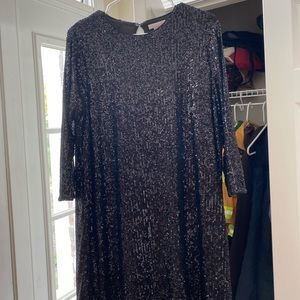 Black glitter dress